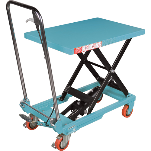 Heavy-Duty Hydraulic Scissor Lift Table, 27-1/2" L x 17-3/4" W, Steel, 330 lbs. Capacity Kelford