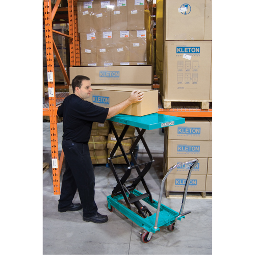 Heavy-Duty Hydraulic Scissor Lift Table, 27-1/2" L x 17-3/4" W, Steel, 330 lbs. Capacity Kelford