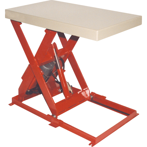 Table &eacute;l&eacute;vatrice &agrave; ciseaux, Acier, 36" lo x 20" la, Capacit&eacute; 1100 lb Kelford