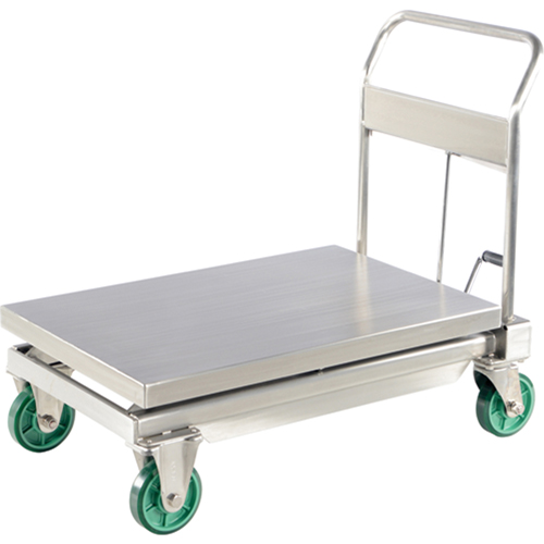 Hydraulic Scissor Lift Table, 35-1/2" L x 19-3/4" W, Stainless Steel, 1100 lbs. Capacity Kelford