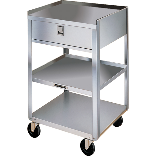 Stainless Steel Equipment Stands, 300 lbs. Capacity, Stainless Steel, 16-3/4" x W, 30-1/8" x H, 18-3/4" D, 1 Drawers Kelford