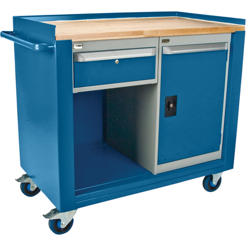 Industrial Duty Mobile Service Workbenches, Wood Surface Kelford