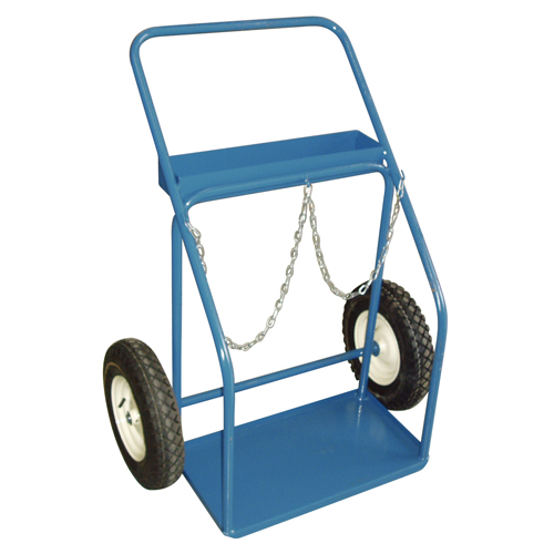 Gas Cylinder Carts, Pneumatic Wheels, 25" W x 13" L Base, 400 lbs. Kelford