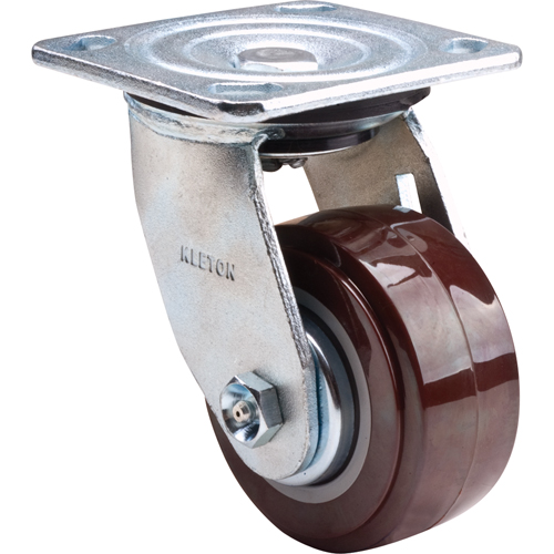 Roulette, Pivotant, 4" (101,6 mm), Polyur&eacute;thane,  Kelford