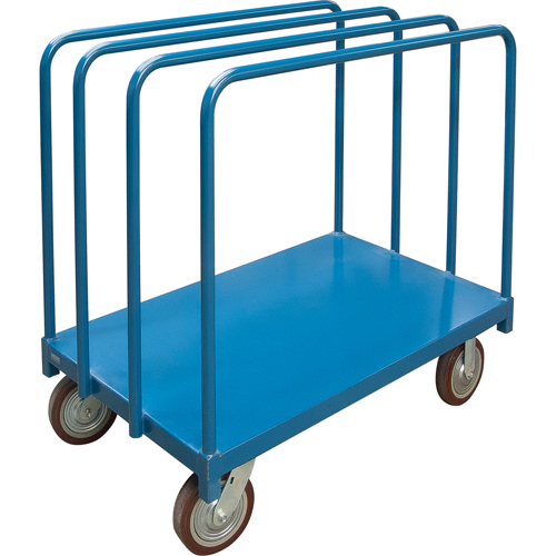 Chariot robuste pour transport de panneaux avec rails &agrave; palier unique, 48" x 30" x 45", Capacit&eacute; 2500 lb Kelford