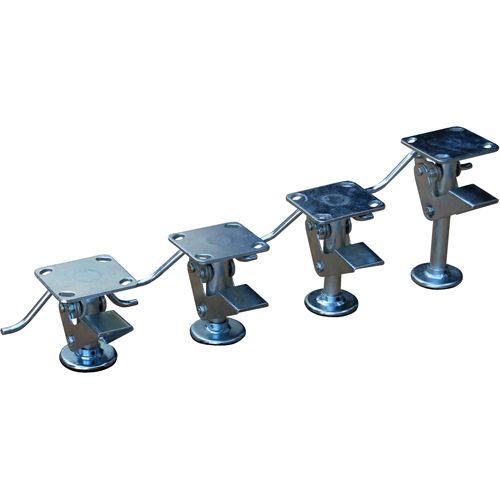 Floor Lock Brakes - Standard Duty, 7-23/32" Extended Height, 6-3/4" Retracted Height, Galvanized Kelford