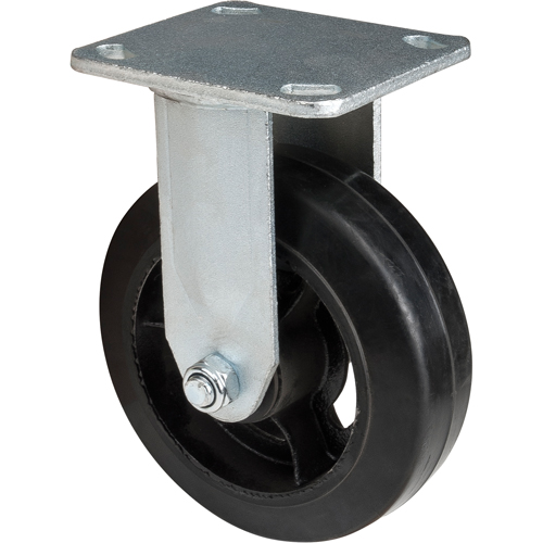 Mold-on Caster, Rigid, 6" (152.4 mm), Rubber, 550 lbs. (249 kg.) Kelford