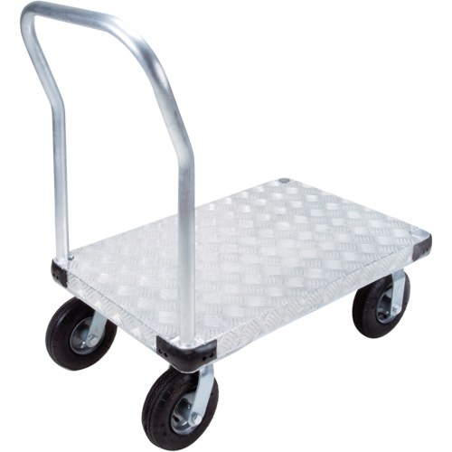 Aluminum Platform Truck, 24" W x 36" L, 1400 lbs. Cap., Pneumatic Wheels Kelford
