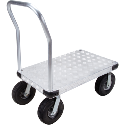 Aluminum Platform Truck, 24" W x 36" L, 1600 lbs. Cap., Pneumatic Wheels Kelford