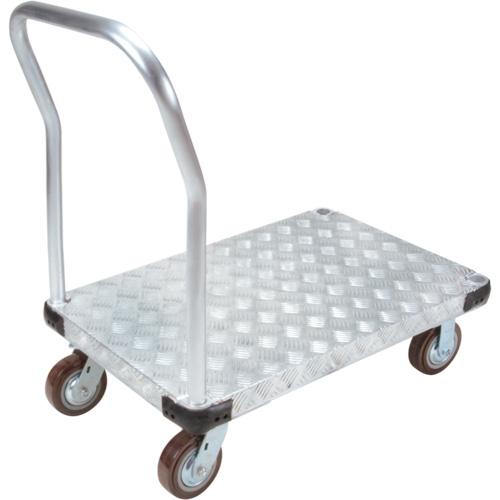 Aluminum Platform Truck, 24" W x 36" L, 3400 lbs. Cap., Polyurethane Wheels Kelford