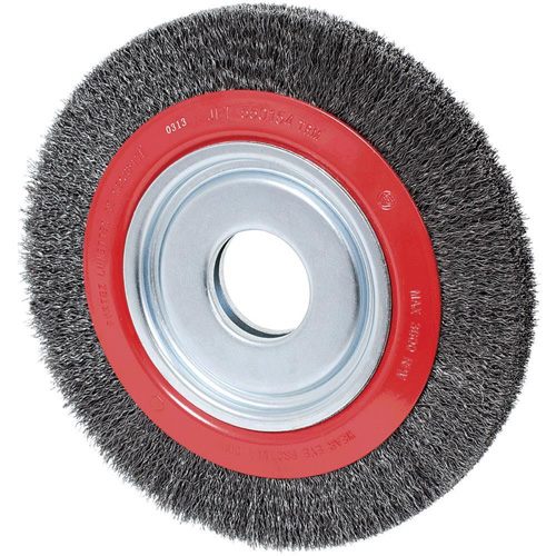 101C-2M Crimped Wire Wheel, 7" Dia., 0.014" Fill, 1/2" - 2" Arbor Kelford