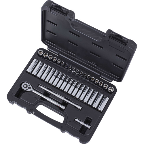ISK-1440SM SAE/Metric Socket Set, 40 Pcs, 1/4" Drive Size, Deep Kelford