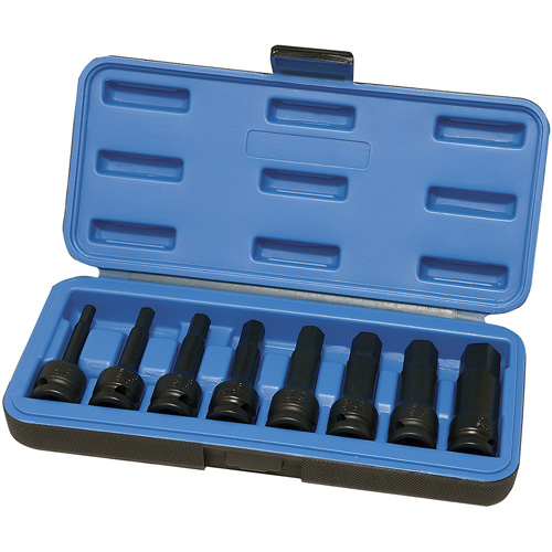Metric Impact Socket Set, Hex, 1/2" Drive, 8 Pcs Kelford
