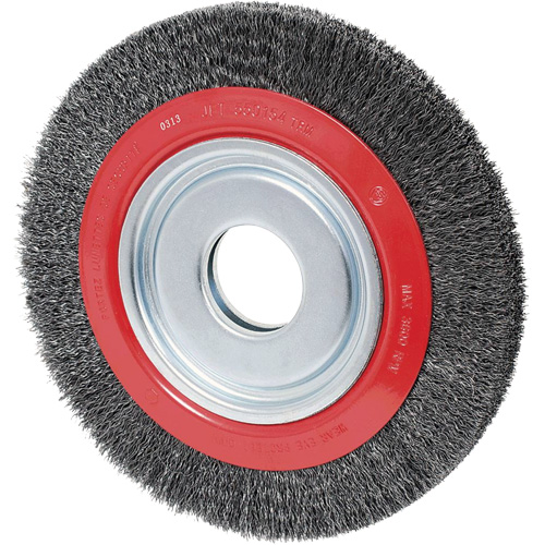 Crimped Wire Wheel, 12" Dia., 0.014" Fill, 2" Arbor Kelford