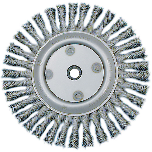 Knot Twisted Wire Wheel, 6" Dia., 0.02" Fill, 5/8"-1/2 Arbor, Steel Kelford