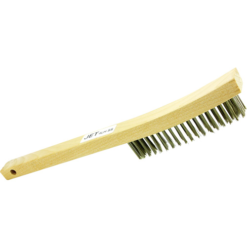 Brosse m&eacute;tallique &agrave; poils longs &agrave; quatre rang&eacute;es et manche long 4LHSS, Acier inoxydable, 4 x 19 rangs de fils, Longueur 13-3/4" Kelford