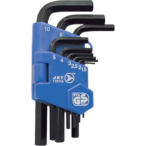 JHK-9M Short Arm Hex Key Set, 9 Pcs., Metric Kelford