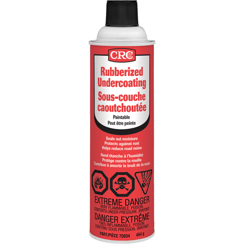 Rubberized Spray Undercoating, 16 oz./454 g/473 ml, Aerosol Can, Black Kelford
