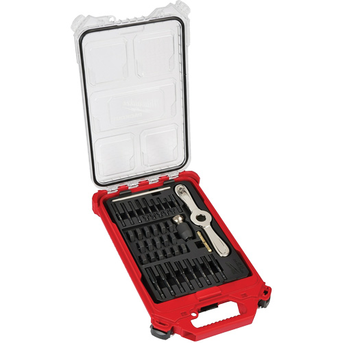 Metric Tap & Die PackOut Set with Hex-Lok 2-in-1 Handle, 38 Pieces Kelford