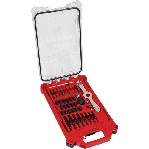 SAE Tap & Die PackOut Set with Hex-Lok 2-in-1 Handle, 38 Pieces Kelford