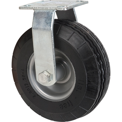 Roulettes anticrevaisons, Fixe, 8" (203,2 mm), Anticrevaison, 275 lb (125 kg) Kelford