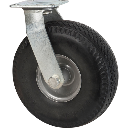 Roulettes anticrevaisons, Pivotant, 10" (254 mm), Anticrevaison, 300 lb (136 kg) Kelford