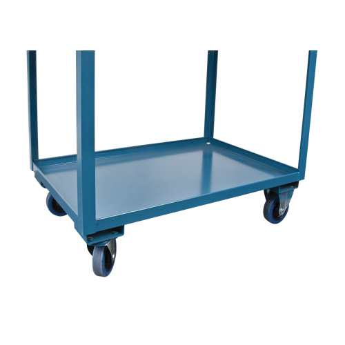 Deep Lipped Service Cart, 2 Tiers, 24" W x 47" H x 36" D, 1200 lbs. Capacity Kelford