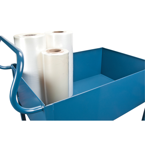 Deep Lipped Service Cart, 2 Tiers, 24" W x 47" H x 36" D, 1200 lbs. Capacity Kelford