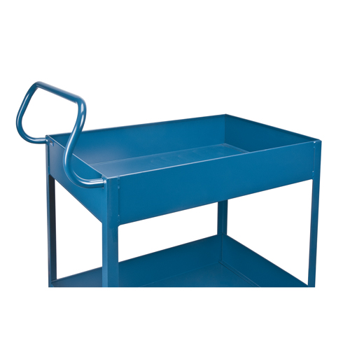 Deep Lipped Service Cart, 2 Tiers, 24" W x 47" H x 36" D, 1200 lbs. Capacity Kelford