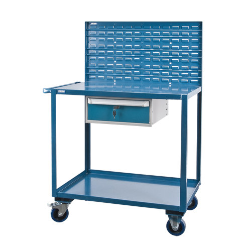 Chariots de service mobiles, 2 Tiers, 24" la x 57" h x 40" p, Capacit&eacute; 1200 lb Kelford