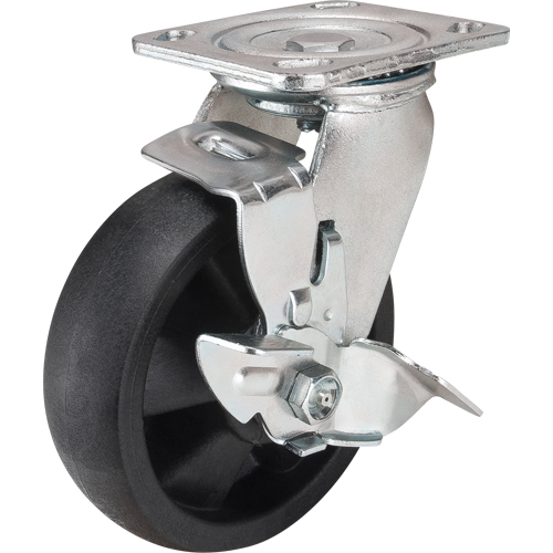 Hi-Temp Caster, Swivel with Brake, 6" (152.4 mm), Nylon, 880 lbs. (399 kg.) Kelford