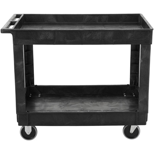Flat Handle Utility Cart, 2 Tiers, 40" x 32-1/4" x 24", 500 lbs. Capacity Kelford