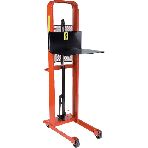 Hydraulic Platform Lift Stacker, Foot Pump Operated, 1000 lbs. Capacity, 80" Max Lift Kelford