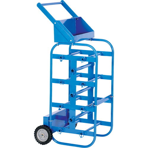 Chariot portatif pour mat&eacute;riaux bobin&eacute;s, Acier, 11 Montants, 19-1/2" la x 43-1/4" h x 17-1/2" p, Capacit&eacute; de 150 lb Kelford