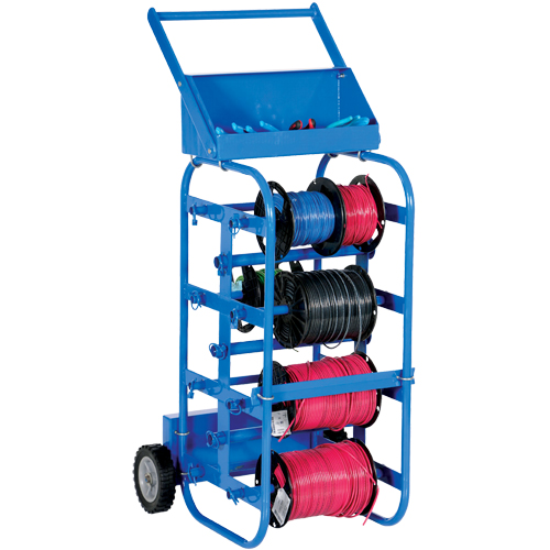 Chariot portatif pour mat&eacute;riaux bobin&eacute;s, Acier, 11 Montants, 19-1/2" la x 43-1/4" h x 17-1/2" p, Capacit&eacute; de 150 lb Kelford