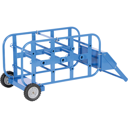 Chariot portatif pour mat&eacute;riaux bobin&eacute;s, Acier, 11 Montants, 19-1/2" la x 43-1/4" h x 17-1/2" p, Capacit&eacute; de 150 lb Kelford