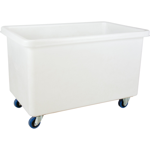 Straight Wall Box Truck, White Polyethylene, 46" L x 28" W x 31" H, 14 cu. ft. Volume, 600 lbs. Capacity Kelford