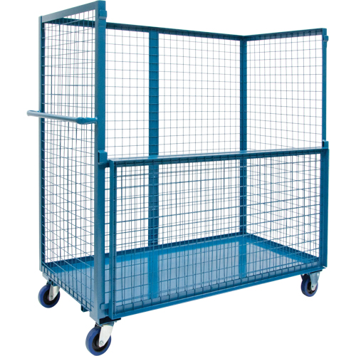 Chariot grillag&eacute; pour transport , Acier, 24" x 55" x 48", Capacit&eacute; 2400 lb Kelford
