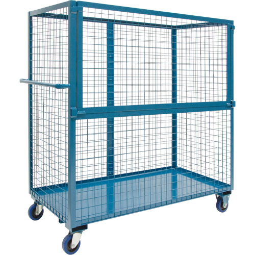 Chariot grillag&eacute; pour transport , Acier, 24" x 55" x 48", Capacit&eacute; 2400 lb Kelford