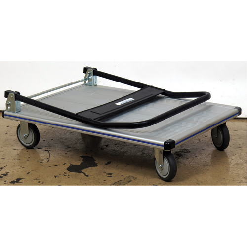 Folding Handle Platform Truck, Aluminum, 350 lbs., 29" L x 18-1/2" W, 34-1/2" High Kelford