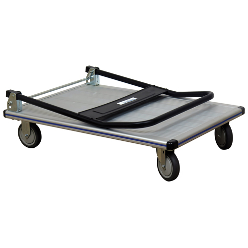 Folding Handle Platform Truck, Aluminum, 550 lbs., 35-1/2" L x 24" W, 35-1/2" High Kelford