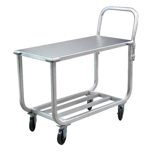 Chariot en aluminium &agrave; plateforme tubulaire, 700 lb Capacit&eacute;, Aluminium, 19" la x 42" ha x 46" p, Bordure vers le bas Kelford