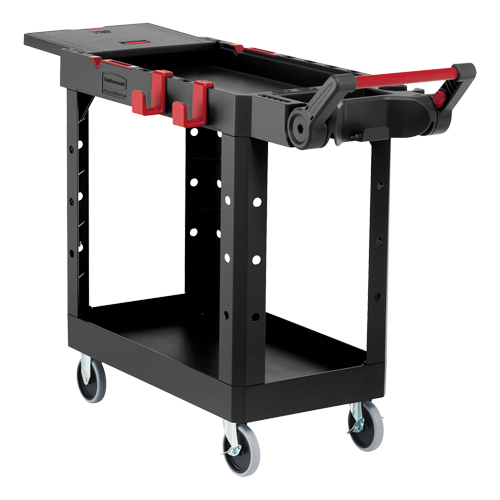 Chariot utilitaire robuste et polyvalent, 2 tiers, 17-3/4" x 36" x 46-1/5", Capacit&eacute; 500 lb Kelford
