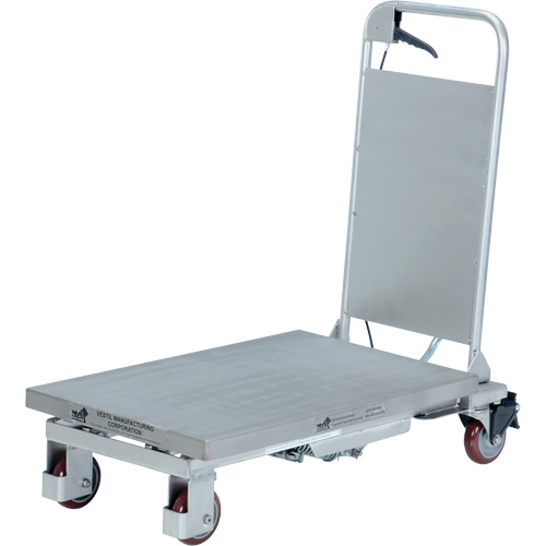 Table &eacute;l&eacute;vatrice hydraulique manuelle &agrave; ciseaux, 27-1/2" lo x 17-5/8" la, Partiellement en acier inoxydable, Capacit&eacute; 400 lb Kelford