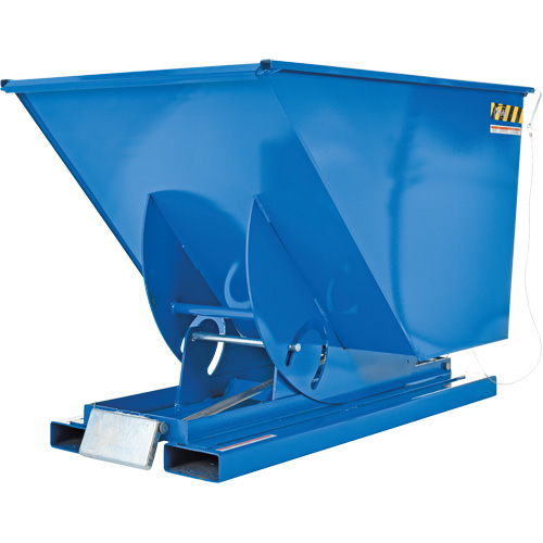 Self-Dumping Hopper, Steel, 1 cu.yd., Blue Kelford