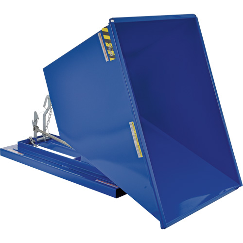 Self-Dumping Hopper, Steel, 1 cu.yd., Blue Kelford