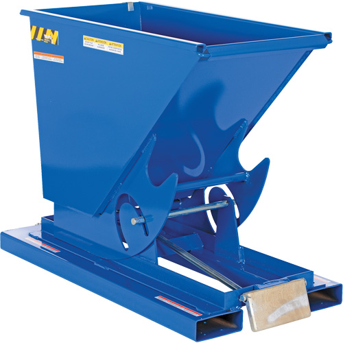 Self-Dumping Hopper, Steel, 1/3 cu.yd., Blue Kelford