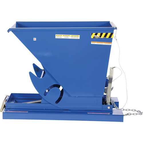 Self-Dumping Hopper, Steel, 1/3 cu.yd., Blue Kelford
