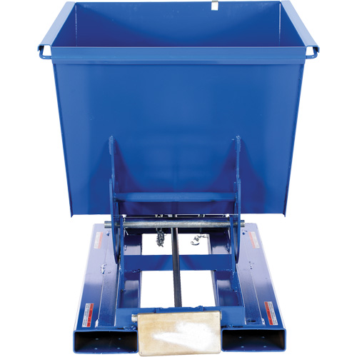 Self-Dumping Hopper, Steel, 1/2 cu.yd., Blue Kelford