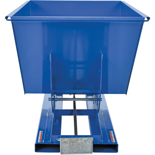 Self-Dumping Hopper, Steel, 1 cu.yd., Blue Kelford